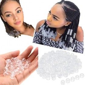 DADOCOS Perles de Tressage de Cheveux de luxe 200 pièces, Perles Transparent originale pour salon de coiffure, Diy Extensions