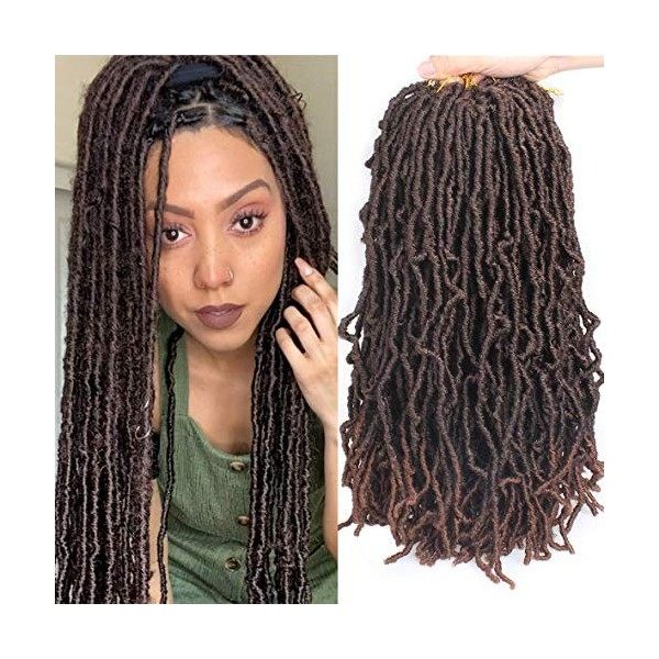 Leeven 30 Inch Soft Locs Crochet Hair for Women Nu Faux Locs Crochet Braids 7 Pack Goddess Faux Locs Crochet Hair Extensions 