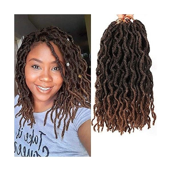 6 Paquets Faux Locs Crochet Braids 12 Pouces Synthétique Soft Locs Extensions De Cheveux Curly Fausse 20 Racines/Pack 1B