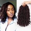 6 Paquets Faux Locs Crochet Braids 12 Pouces Synthétique Soft Locs Extensions De Cheveux Curly Fausse 20 Racines/Pack 1B