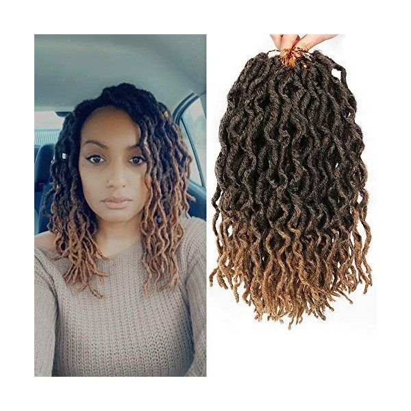 6 Paquets Faux Locs Crochet Braids 12 Pouces Synthétique Soft Locs Extensions De Cheveux Curly Fausse 20 Racines/Pack 1B