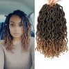 6 Paquets Faux Locs Crochet Braids 12 Pouces Synthétique Soft Locs Extensions De Cheveux Curly Fausse 20 Racines/Pack 1B