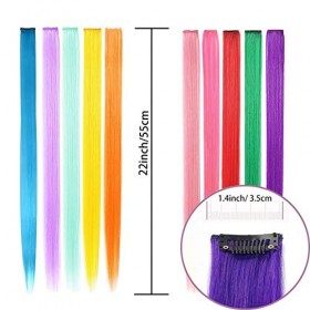 22 extensions de cheveux de couleur PCS en 11 couleurs, mettant en évidence les filles avec des cheveux raides de 22 pouces, 