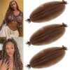 LPARMJIT Springy Afro Twist Hair 16 inch 3 Packs Pré-séparés Kinky Marley Twist Tresses Cheveux Pour Butterfly Locs Doux Pre-