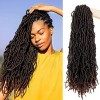 Beyond Beauty,Nu Faux Locs Crochet Hair Pré-bouclés Déesse Locs Soft Dreadlocks Extensions de cheveux synthétiques 6 Packs/Lo