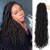 Beyond Beauty,Nu Faux Locs Crochet Hair Pré-bouclés Déesse Locs Soft Dreadlocks Extensions de cheveux synthétiques 6 Packs/Lo