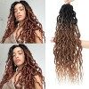 SOKU 6 Paquets New Goddess Locs Faux Locs Wavy Crochet Hair 26 Pouces Avec des extrémités lâches et ondulées Extensions de tr