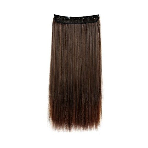 CAISHA by PRETTYSHOP 70cm Clip in Extenisons Extensions De Cheveux Postiche Raide Noir C51a