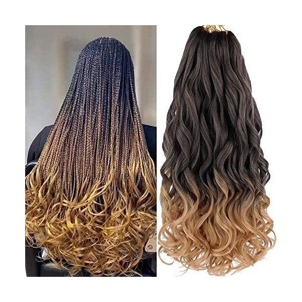 Xtrend 8 Packs Préside-vague Bouncy Braiding Cheveux 30 pouces Tresses bouclées lâches cheveux synthétiques tresse à crochet 