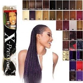 X-pression Ultra Braid Extensions de cheveux artificiels 1B environ 210 cm 3 pièces .