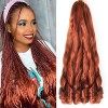 French Curly Braiding Hair for Box Braids 8 Packs 75G/Pack deep Wave Crochet Braids Spanish Curly Synthetic Spiral Silky Brai