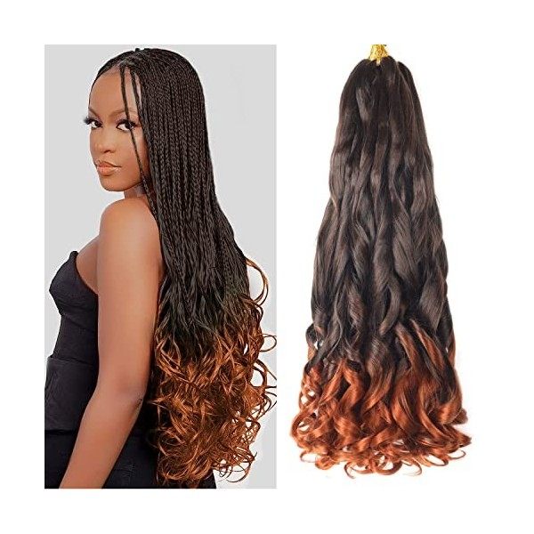 French Curly Braiding Hair for Box Braids 8 Packs 75G/Pack deep Wave Crochet Braids Spanish Curly Synthetic Spiral Silky Brai