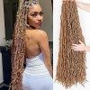 BLUONASI 30 Inch New Soft Locs Crochet Hair 6 Packs Natural Color Faux Locs Crochet Braids Hair Pre Looped Synthetic Super Lo