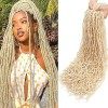 BLUONASI 30 Inch New Soft Locs Crochet Hair 6 Packs Natural Color Faux Locs Crochet Braids Hair Pre Looped Synthetic Super Lo