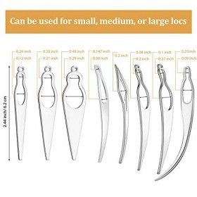 8 Pièces Outil de Dreadlocks Sisterlocks Dreadlocks d’Artisanat Outil de Boucle d’Extensions de Cheveux Outil de Verrouillage