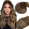 Vivien Extensions Cheveux Naturel Adhesive Lisse 45cm Extension Adhesif Cheveux Naturel 50g Invisible Tape in Hair Extensions