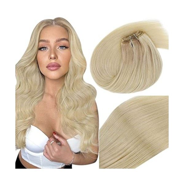 Vivien Extensions Cheveux Naturel Adhesive Lisse 45cm Extension Adhesif Cheveux Naturel 50g Invisible Tape in Hair Extensions