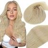 Vivien Extensions Cheveux Naturel Adhesive Lisse 45cm Extension Adhesif Cheveux Naturel 50g Invisible Tape in Hair Extensions