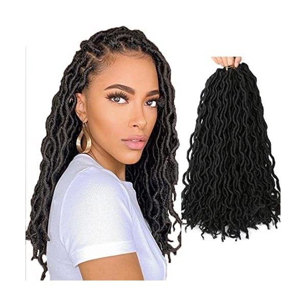 WIGENIUS Faux Locs Ondulés 6 Packs 18 Pouces Ombre Gypsy Locs Crochet Hair Passion Twists Cheveux Synthétique Soft Dreadlocks