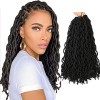 WIGENIUS Faux Locs Ondulés 6 Packs 18 Pouces Ombre Gypsy Locs Crochet Hair Passion Twists Cheveux Synthétique Soft Dreadlocks