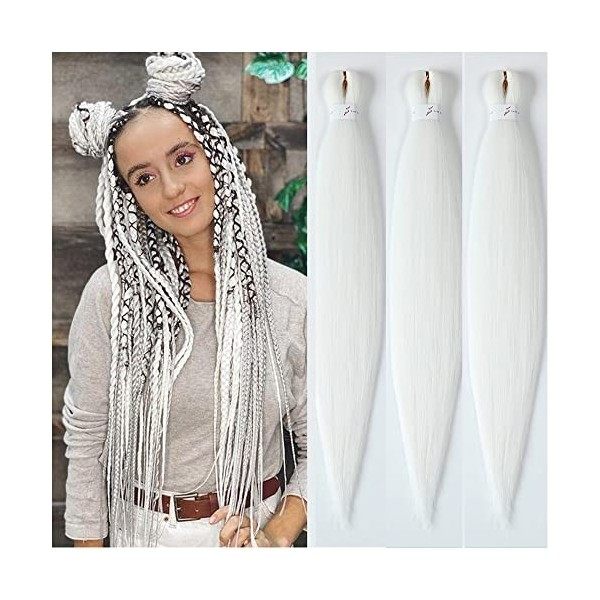 Easy Braid Pre Stretched Pink Braiding Hair 32 Inch 6Packs Natural Hair Kanekalon Braiding Hair Yaki Texture Free Hot Water S