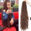 36 Inch 6Packs New Soft Locs Crochet Hair Pre Looped Super Long Faux Locs Crochet Braids Curly Wavy Goddess Locs Dreadlocs Sy