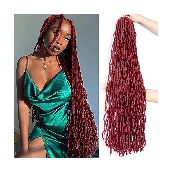 36 Inch 6Packs New Soft Locs Crochet Hair Pre Looped Super Long Faux Locs Crochet Braids Curly Wavy Goddess Locs Dreadlocs Sy