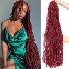 36 Inch 6Packs New Soft Locs Crochet Hair Pre Looped Super Long Faux Locs Crochet Braids Curly Wavy Goddess Locs Dreadlocs Sy