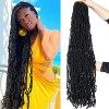 36 Inch 6Packs New Soft Locs Crochet Hair Pre Looped Super Long Faux Locs Crochet Braids Curly Wavy Goddess Locs Dreadlocs Sy