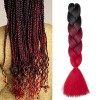 Gairyan Meches Tresse Cheveux 1 Paquet 24" Meches pour Tresses Africaine Rajout Cheveux Tresses Extension Dreadlocks Ombre Sy