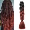 Gairyan Meches Tresse Cheveux 1 Paquet 24" Meches pour Tresses Africaine Rajout Cheveux Tresses Extension Dreadlocks Ombre Sy