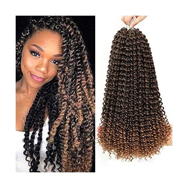 Passion Twists Hair 24 pouces 7 packs Vague Eau Crochet Tresses, Passion Twist Crochet Cheveux, Passion Twist Tressage Cheveu