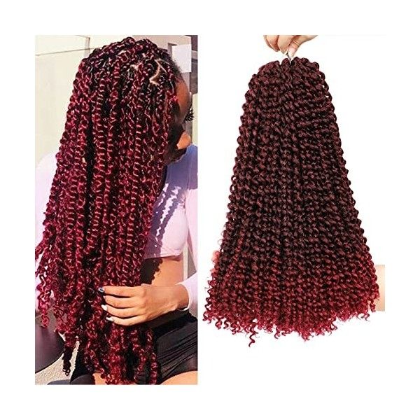 Passion Twists Hair 24 pouces 7 packs Vague Eau Crochet Tresses, Passion Twist Crochet Cheveux, Passion Twist Tressage Cheveu