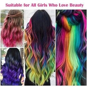 24 Pièces Multi Couleurs Clip Dans les Extensions de Cheveux Bouclés, Synthétiques Longs Faits Saillants Extensions de Morcea