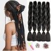 Showjarlly Rajout Meches Tresse Cheveux, 24"Ombre Jumbo Braids Tresse,5 Paquets,Africaine, Extension de Cheveux de Fibre Synt