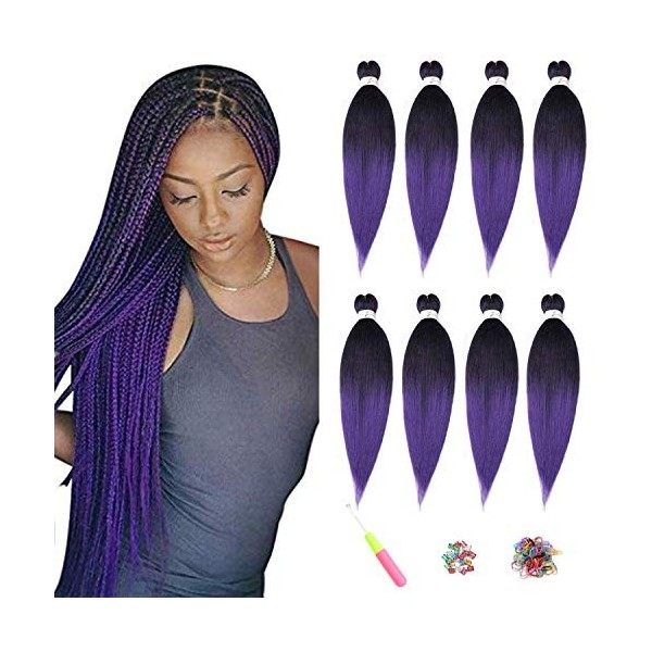 Pre Stretched Braiding Cheveux Rajout Cheveux Tresses Soft Easy Braids Meches Pour Tresses 30 Pouces 6 Paquets/Lot Meches Tre