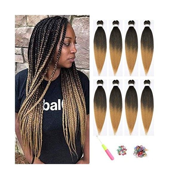 Pre Stretched Braiding Cheveux Rajout Cheveux Tresses Soft Easy Braids Meches Pour Tresses 30 Pouces 6 Paquets/Lot Meches Tre