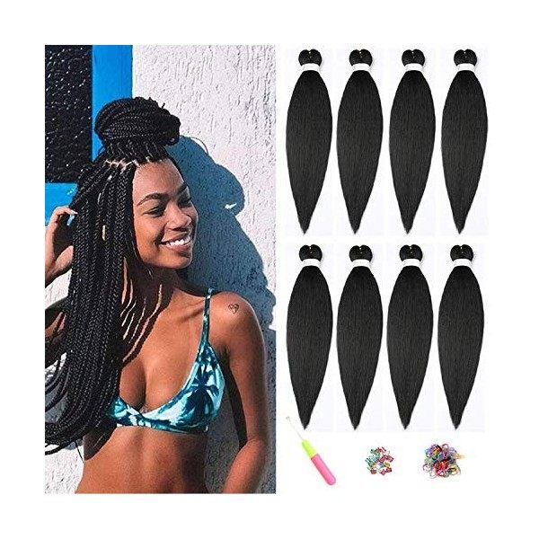 Pre Stretched Braiding Cheveux Rajout Cheveux Tresses Soft Easy Braids Meches Pour Tresses 30 Pouces 6 Paquets/Lot Meches Tre