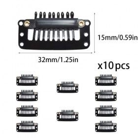 Perruque Clips, 10Pcs Clips Dextension de Cheveux, Forme de U en Métal Clips, Clips de Peignes, pour Extension de Cheveux Br