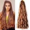 8 Packs French Curly Braiding Hair 22 Inch Loose Wave Spiral Curly Crochet Hair for Black Women Pre Stretched Braiding Hair w...