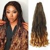 8 Packs French Curly Braiding Hair 22 Inch Loose Wave Spiral Curly Crochet Hair for Black Women Pre Stretched Braiding Hair w