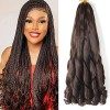 8 Packs French Curly Braiding Hair 22 Inch Loose Wave Spiral Curly Crochet Hair for Black Women Pre Stretched Braiding Hair w