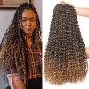 Leeven 30 Pouces Passion Twist Crochet Braids Hair for Butterfly Faux Locs 7 Packs Long Water Wave Crochet Hair Passion Twist