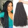 Leeven 30 Pouces Passion Twist Crochet Braids Hair for Butterfly Faux Locs 7 Packs Long Water Wave Crochet Hair Passion Twist