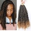 WoWCFyyds 8 Packs Crochet Braids Meches 14 pouces Goddess Box Tresses Crochet Cheveux Bouclés Extrémités 3X Synthétique Tress