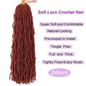 Extensions de cheveux au crochet de 61 cm - Extensions de cheveux bouclés au crochet - Pour femme noire 24Inch Pack of 7 , 