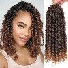 Leeven 20 Inch Passion Twist Crochet Hair Natural Black Pre Twisted Water Wave Crochet Hair 8 Packs Pre-looped Crochet Braidi