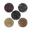 500 Pièces 5.0mm Micro Anneaux Doublés de Silicone Liens Perles pour Coller les Extensions de Cheveux Marron 