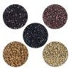 500 Pièces 5.0mm Micro Anneaux Doublés de Silicone Liens Perles pour Coller les Extensions de Cheveux Marron 