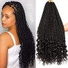 7pack/Lot 18 Pouces Boîte Ondulée Tresses Crochet Boîte Extensions de Cheveux Synthétiques Tressage de Cheveux Bouclés Extrém